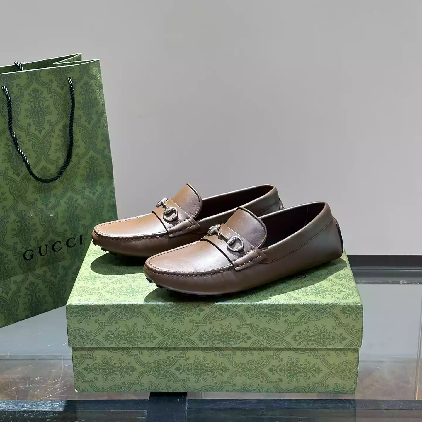 DRIVER WITH HORSEBIT BROWN LEATHER – GL097