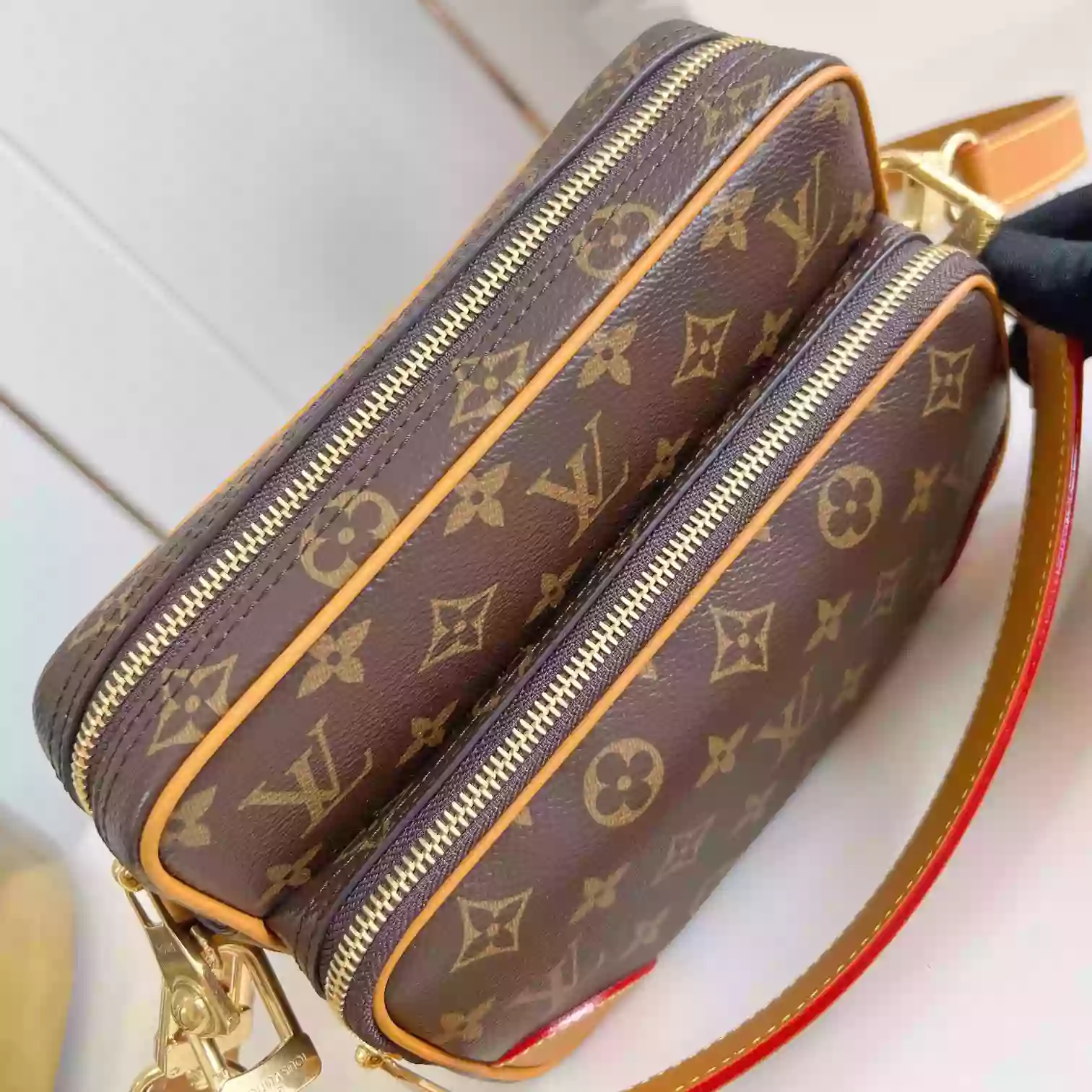 NIL CROSSBAG BROWN MONOGRAM CANVAS M14016 – LW281