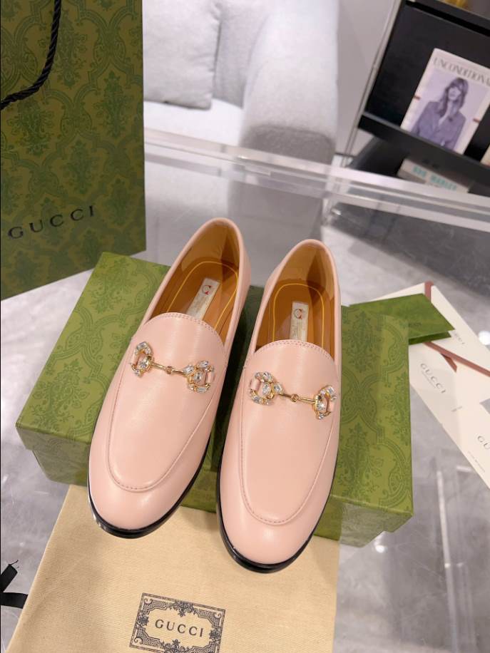 Gucci Jordaan Pink Leather Loafer – GL072