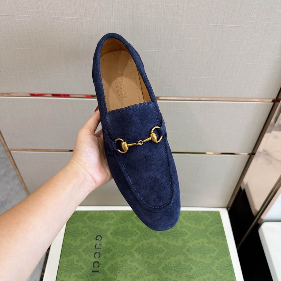 Gucci Horsebit Blue Suede Loafer – GL085