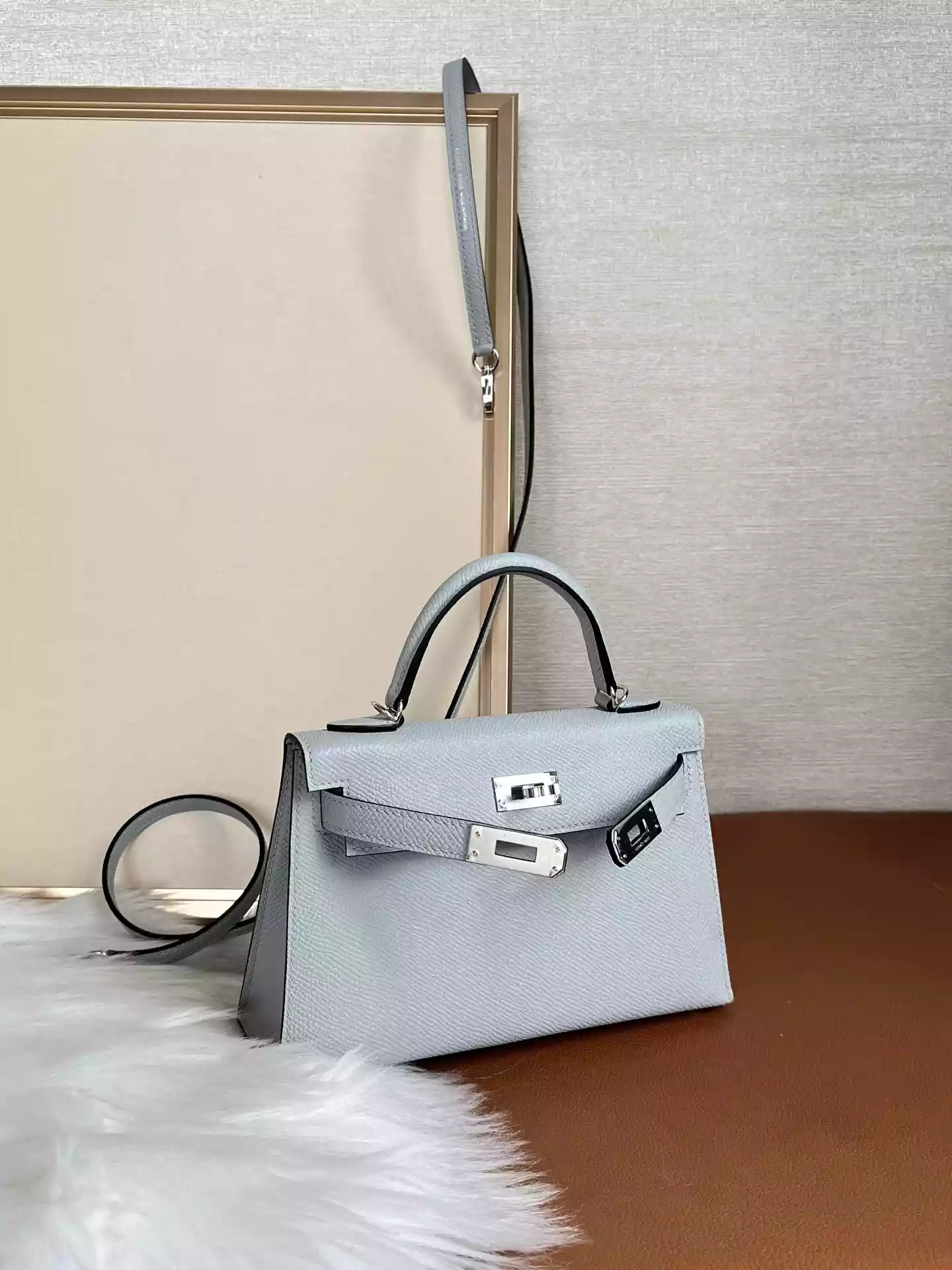 Hermès Bleu Glacier Epsom Mini Kelly 20 II Palladium Hardware – HW191