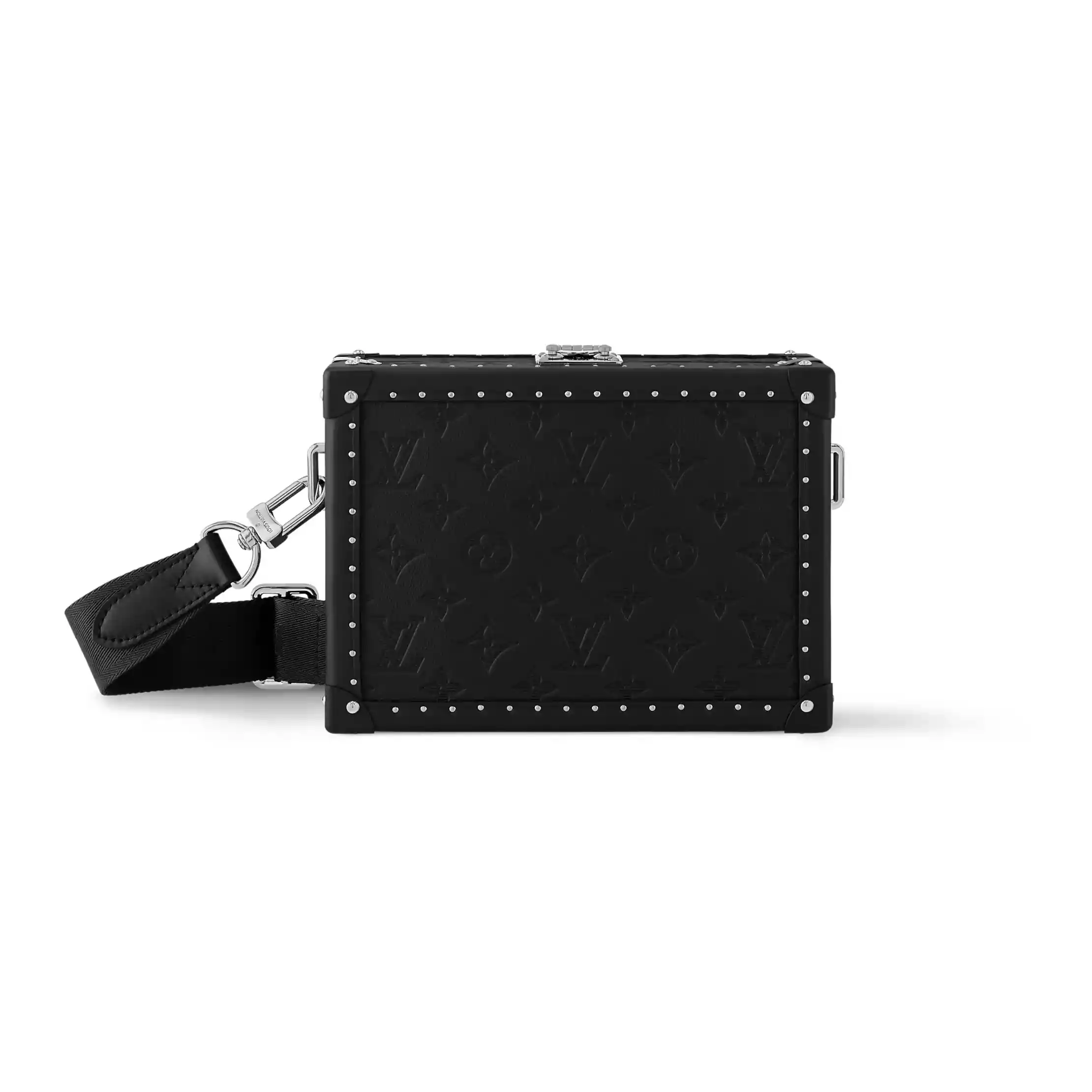 CLUTCH BOX BLACK MONOGRAM SHADOW COWHIDE LEATHER – LW297