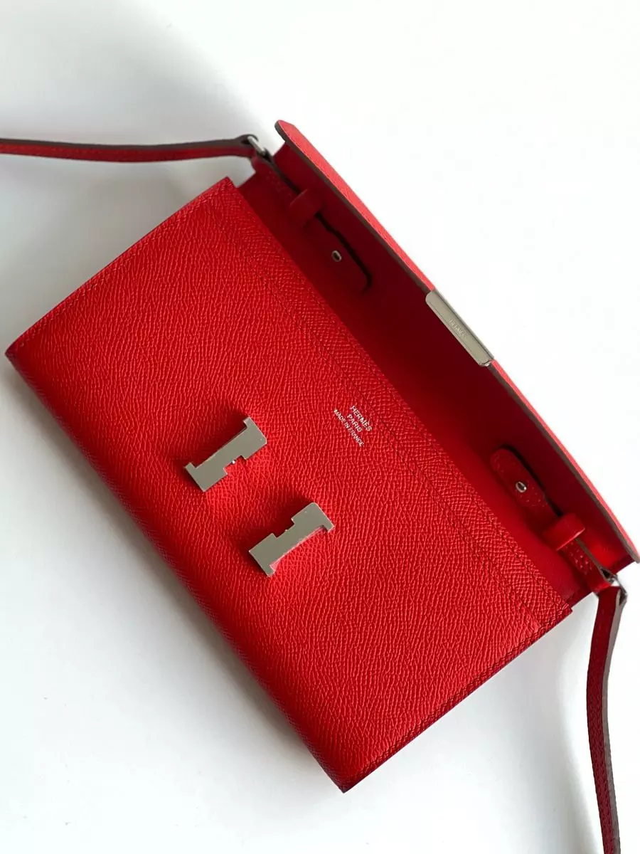 Hermes Constance To Go Wallet in Red Epsom Calfskin – HW180