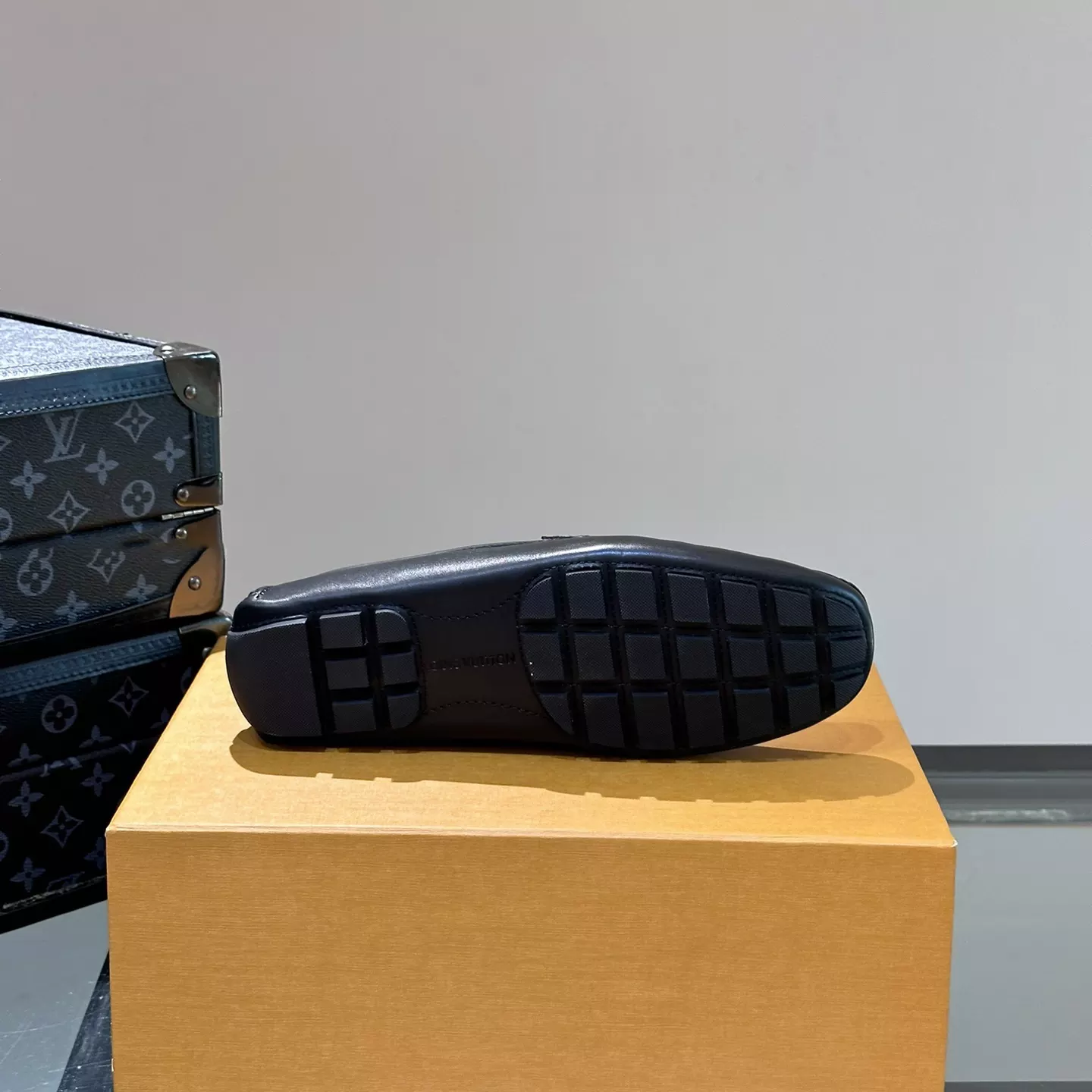 MONTE CARLO MOCASSIN BLACK DAMIER CANVAS – VL043