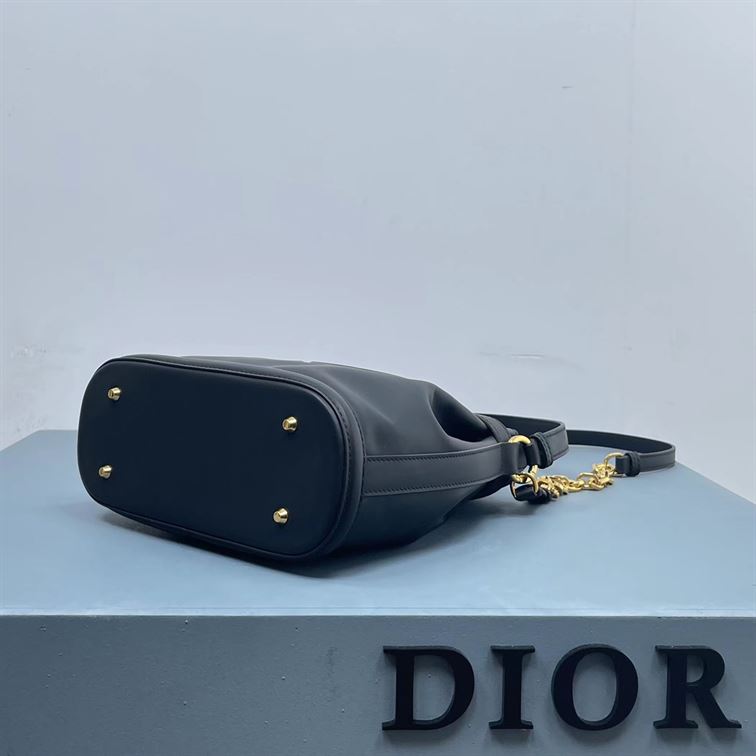 DIOR MEDIUM C EST DIOR BAG BLACK CD EMBOSSED CALFSKIN – DOB042