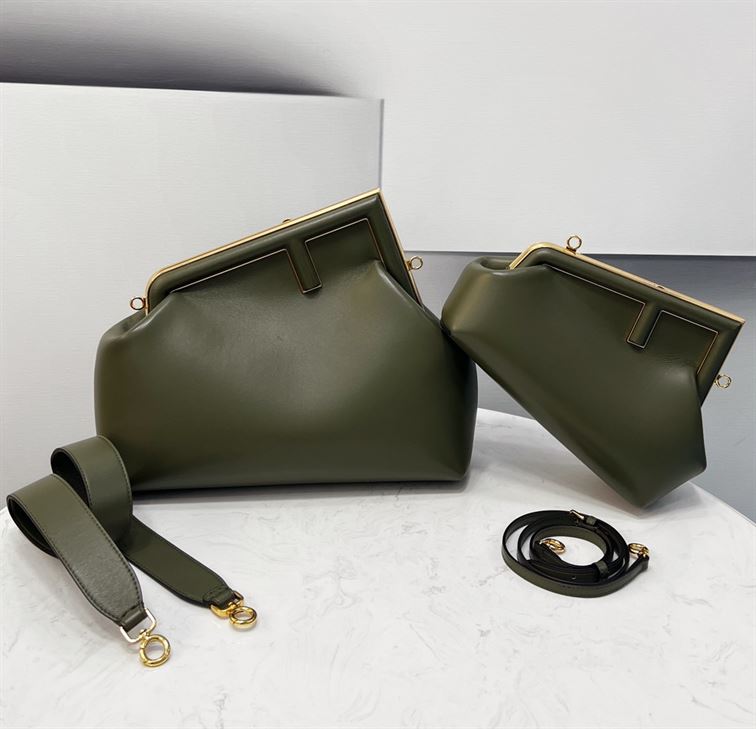 FENDI FIRST MEDIUM GREEN LEATHER BAG – F006