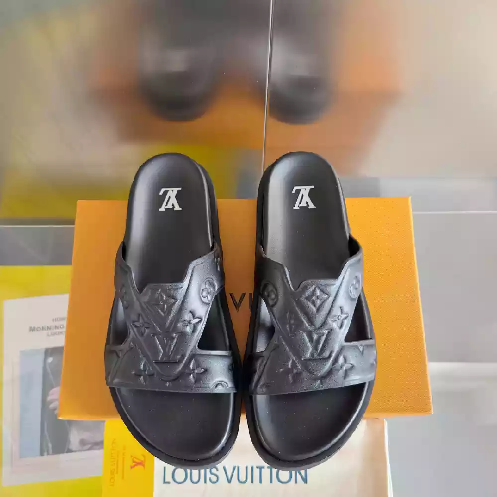 LV OASIS MULE EMBOSSED MONOGRAM BROWN – LVSD060