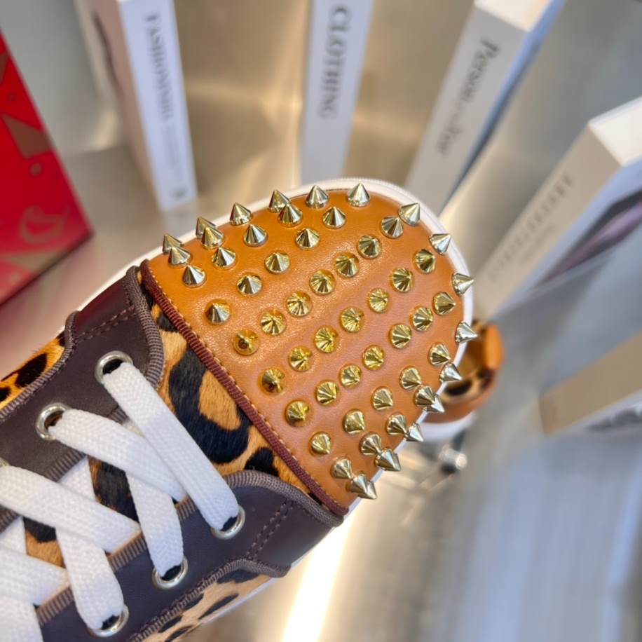 Christian Louboutin Bottom Rivet Leopard Sneaker – CLS039