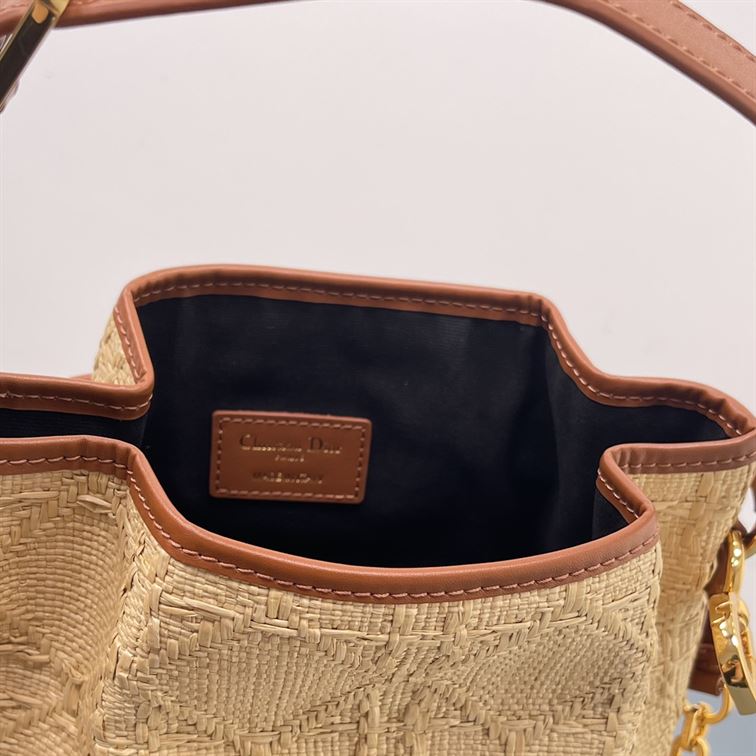 DIOR MEDIUM C EST DIOR BAG NATURAL CANNAGE RAFFIA – DOB044