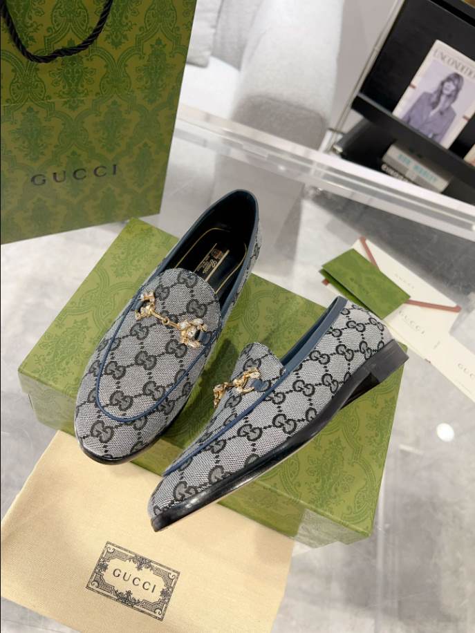 Gucci Jordaan GG Monogram White Black Loafer – GL065