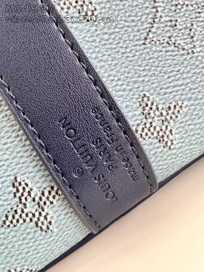 KEEPALL BANDOULIERE 50 BAG BLUE MONOGRAM CANVAS M14837 – LW354