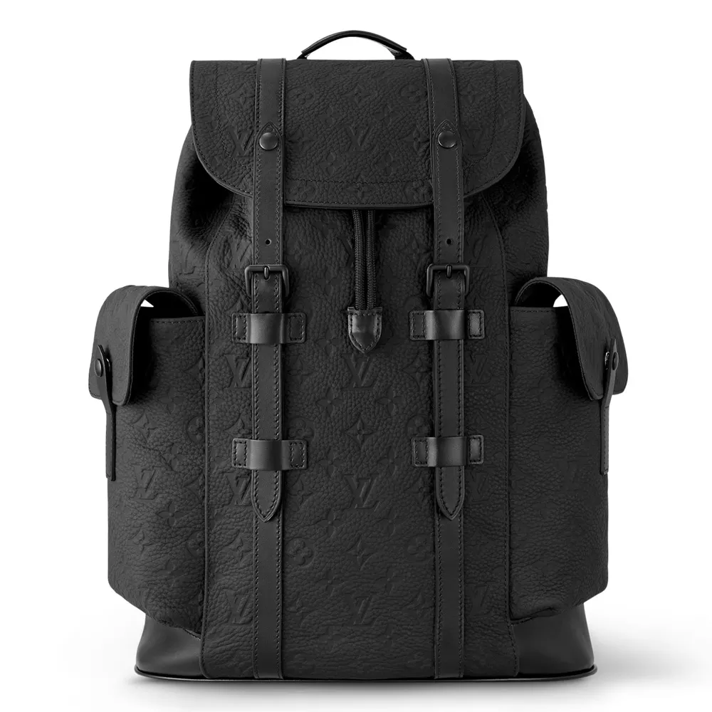 CHRISTOPHER MM BACKPACK BLACK MONOGRAM TAURILLON LEATHER M55699 – LW349