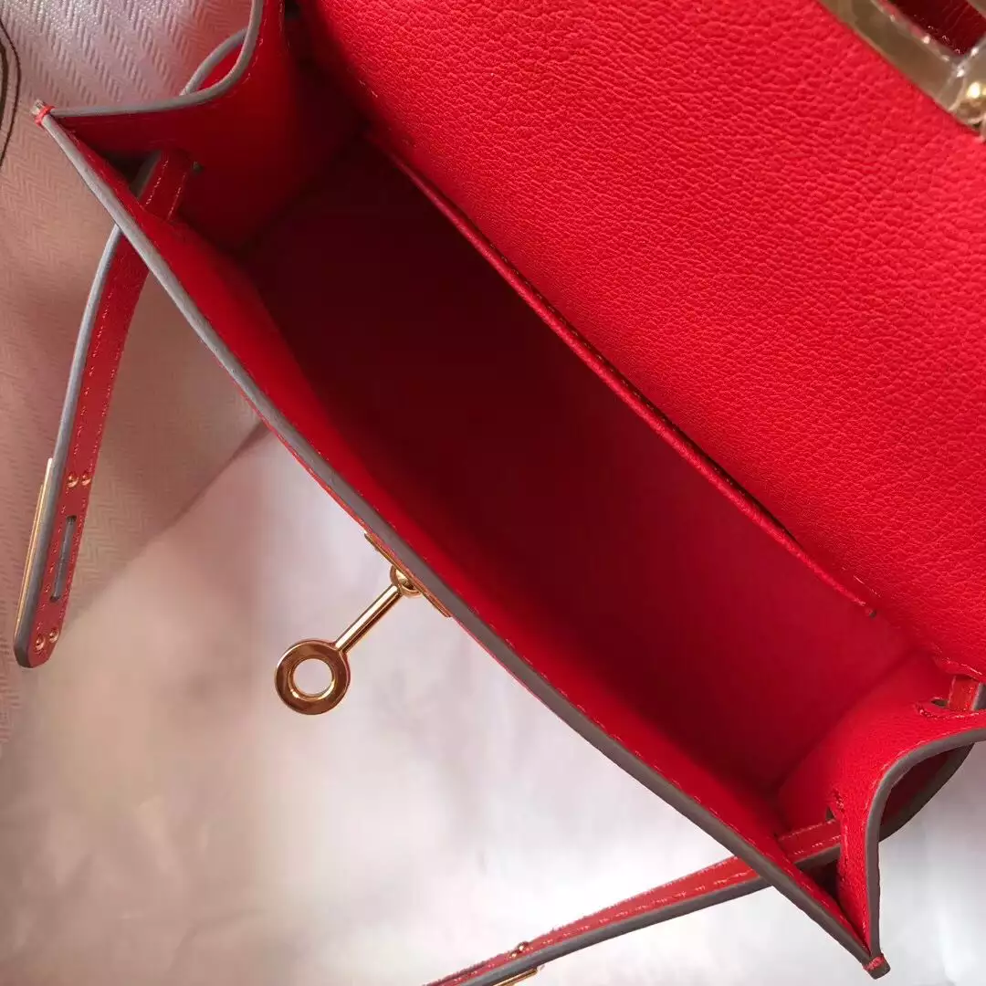 Hermes Kelly Mini II Bag In Rouge Casaque Epsom Leather GHW – HW124