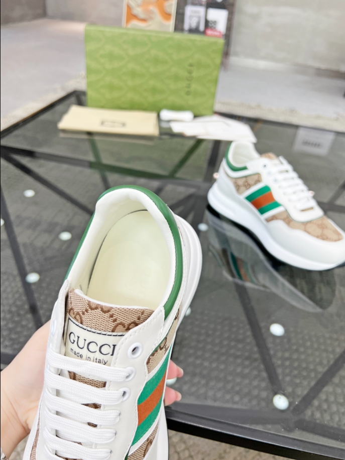Gucci White Beige Green Sneaker – GCC161