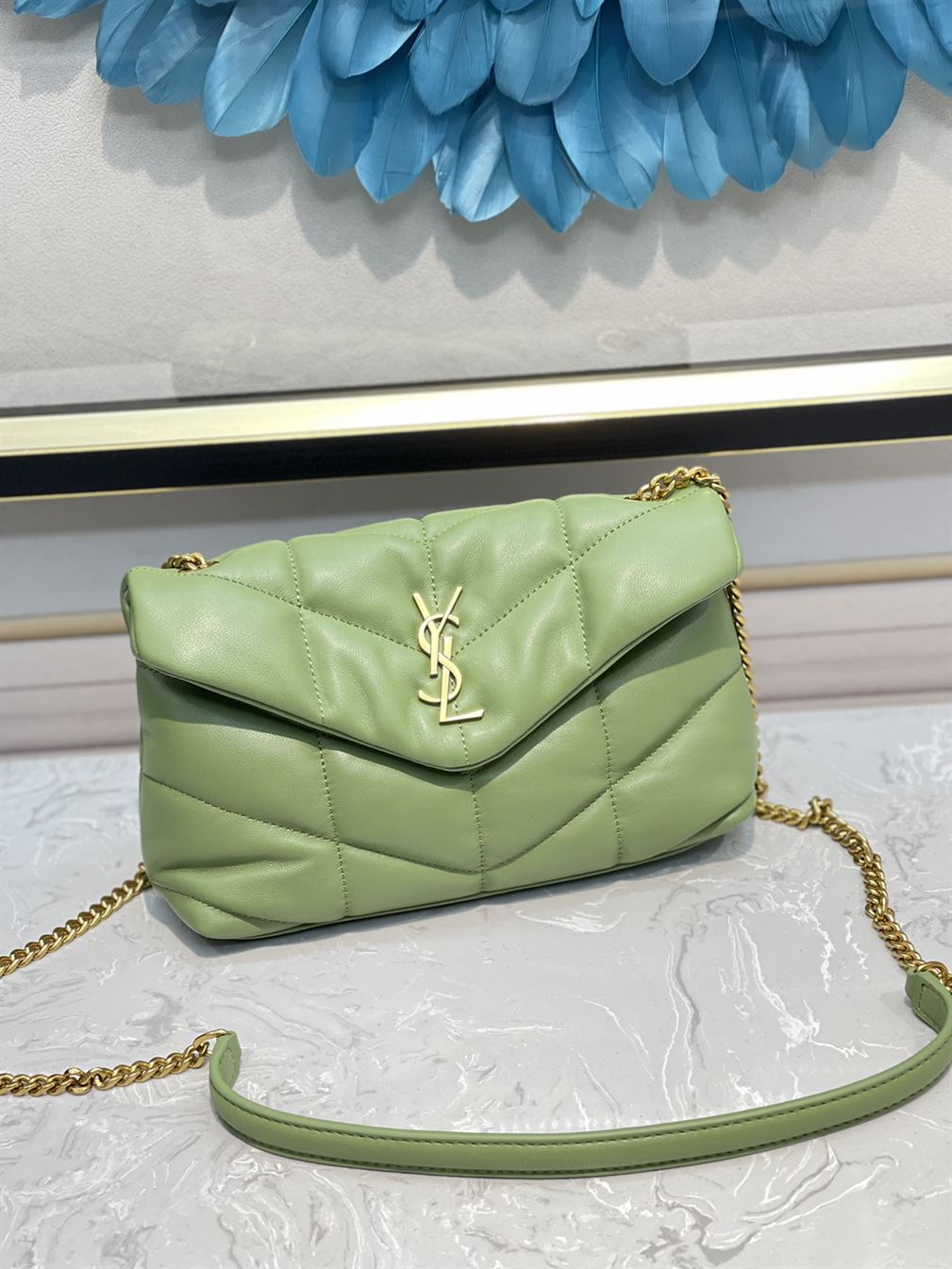 YSL PUFFER TOY MINT GREEN BAG – YB019