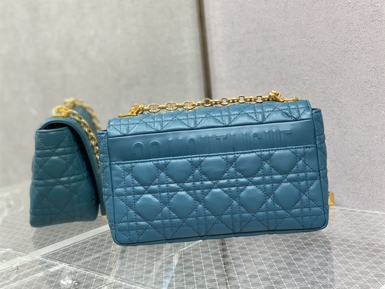 DIOR MEDIUM DIOR CARO BAG ROYAL BLUE SUPPLE CANNAGE CALFSKIN – DOB112