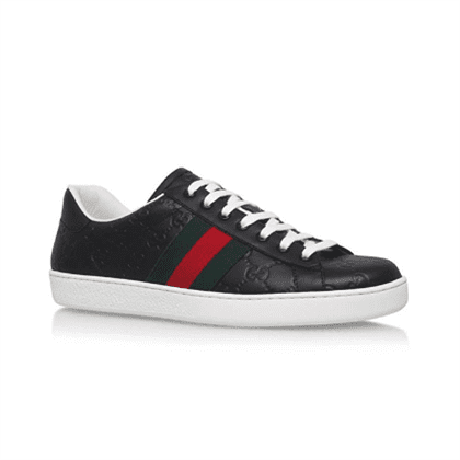 GUCCI ACE SIGNATURE SNEAKER BLACK – GCC028
