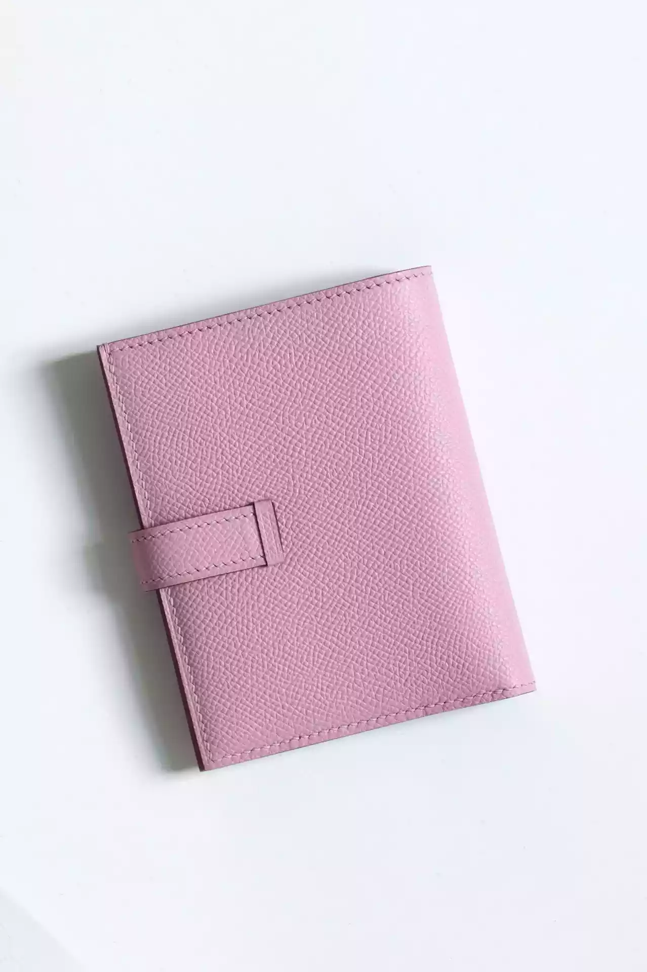 Hermes Bearn Compact Handmade Wallet in Mauve Sylvestre Epsom Calfskin – HW139