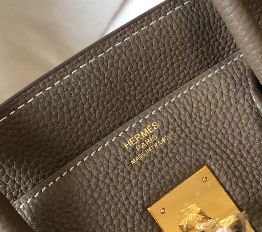Hermes Birkin 30cm Bag In Taupe Clemence Leather GHW – HW022