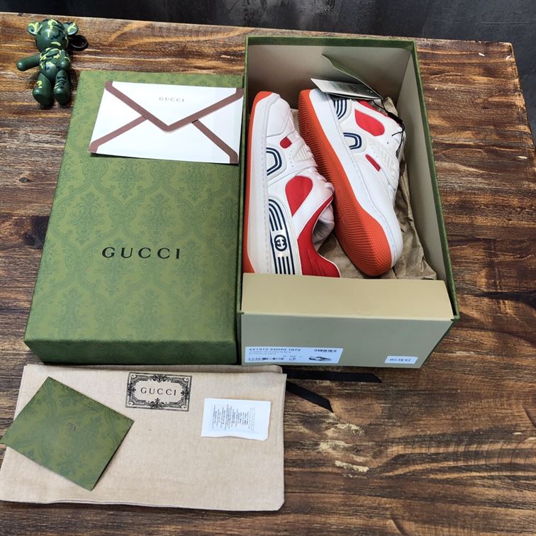 GUCCI BASKET SNEAKERS IN WHITE AND RED – GCC031