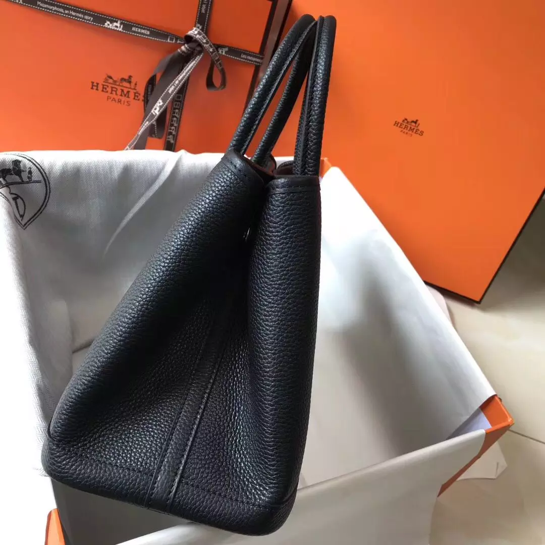 Hermes Garden Party 30 Bag In Black Taurillon Leather – HW083