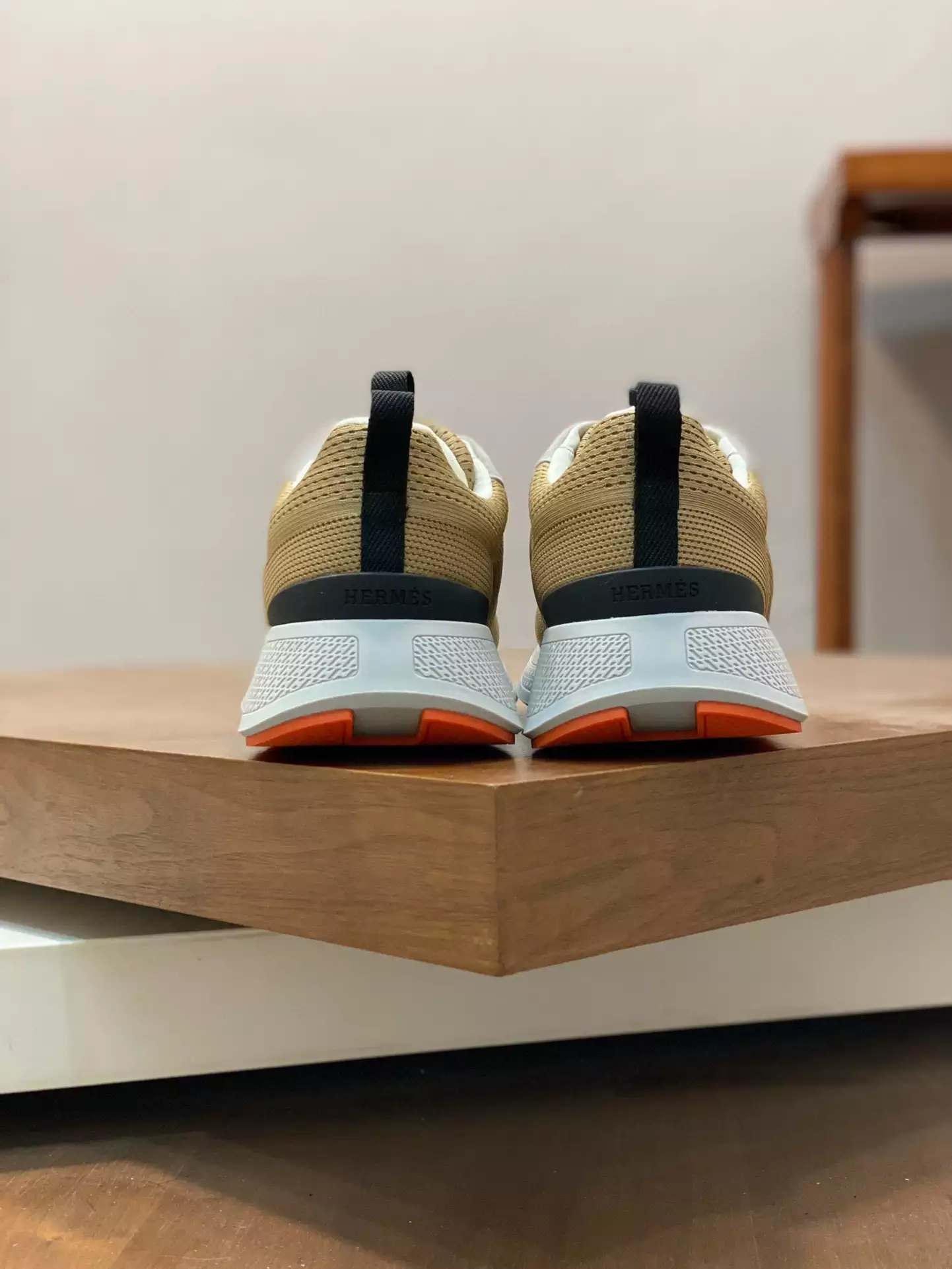 Hermes Heros Sneakers in Khaki Technical Knit – HM007