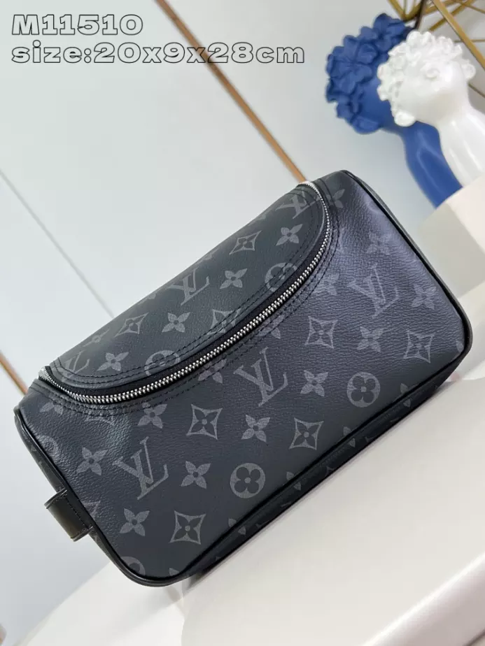 Louis Vuitton Toiletry Bag Black Monogram Eclipse Canvas – LW151