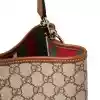 GUCCI GG CANVAS EMBLEM MEDIUM BUCKET BAG BEIGE/BROWN 2025 – BG112