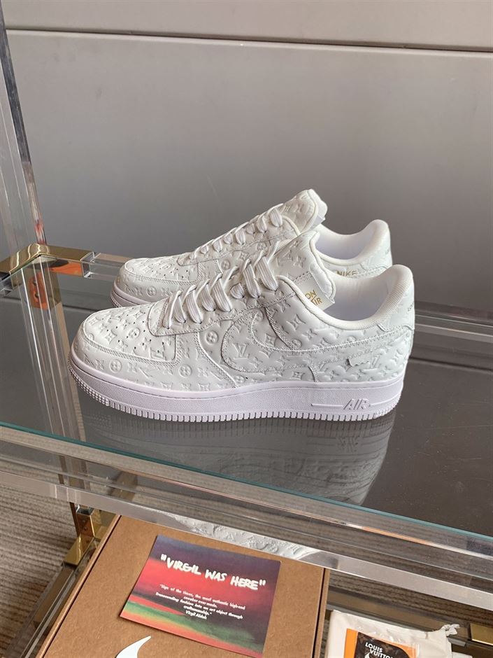 NIKE AIR FORCE 1 LOUIS VUITTON TRIPLE WHITE – LVS109