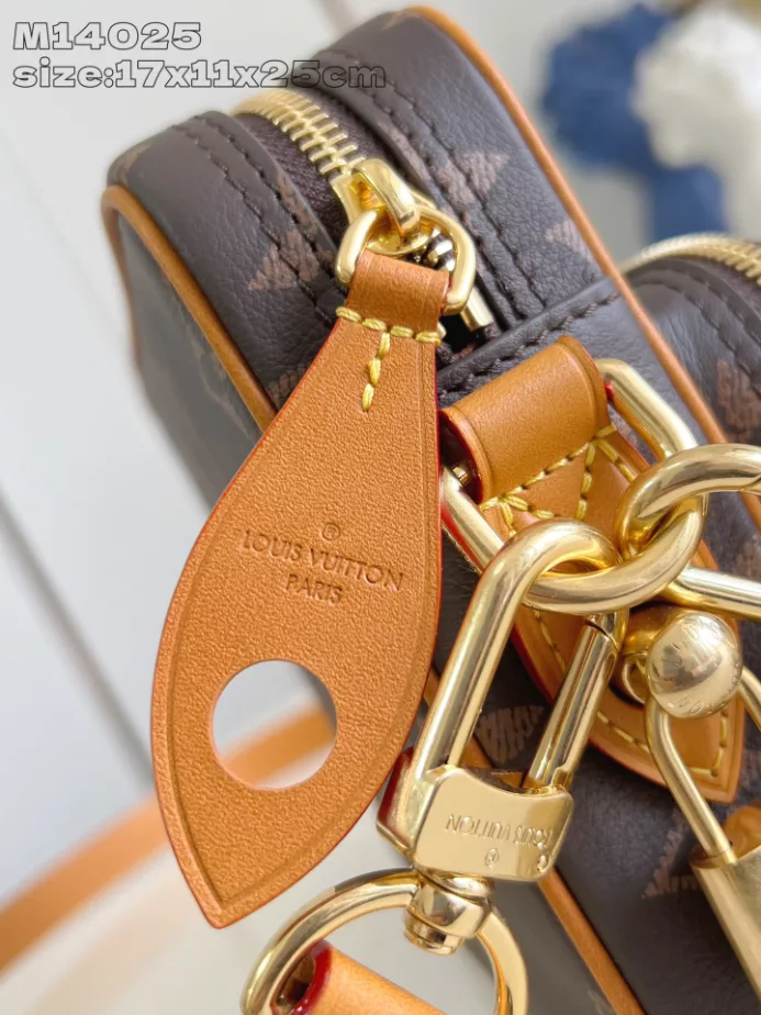 NIL CROSSBAG MONOGRAM BROWN CALF LEATHER M14025 – LW278