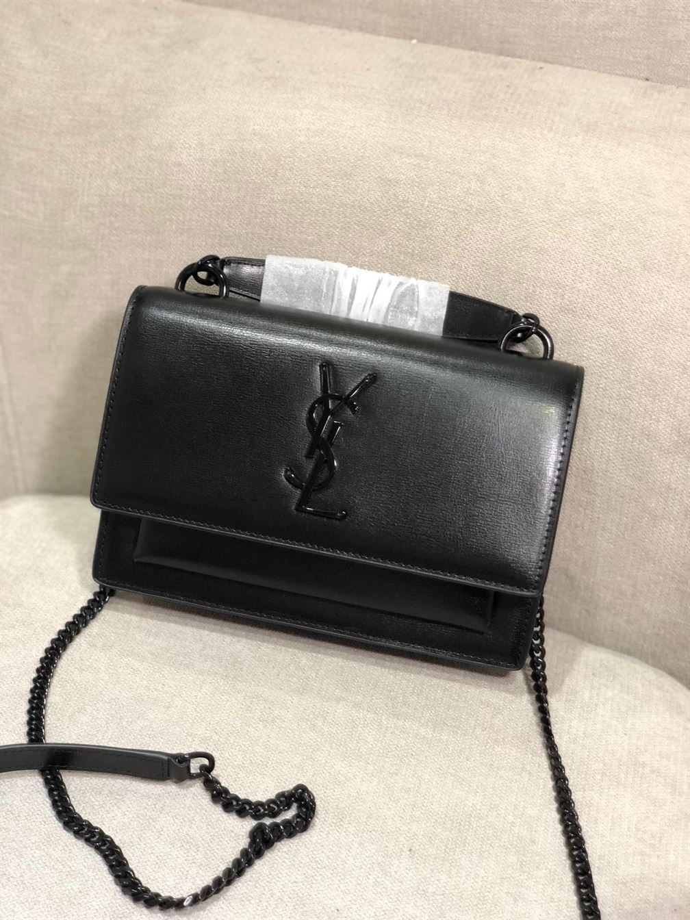 YSL SUNSET CHAIN WALLET IN SMOOTH LEATHER – YB029