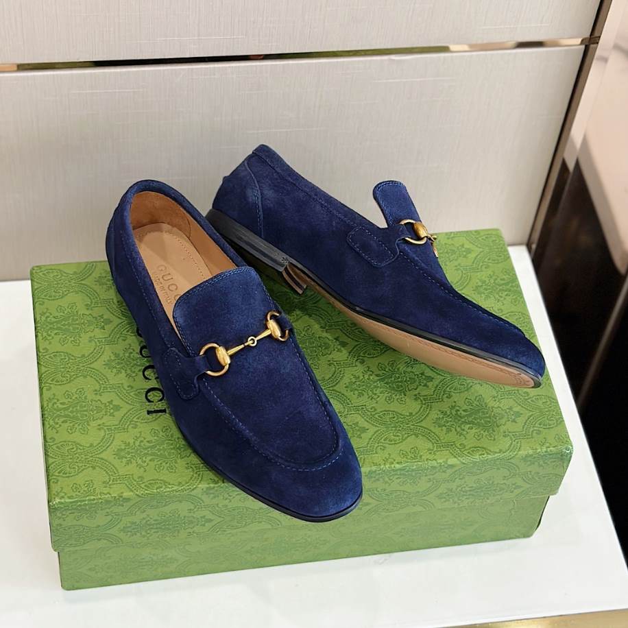 Gucci Horsebit Blue Suede Loafer – GL085