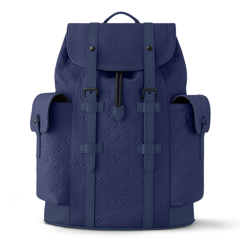 Christopher MM Backpack Blue Monogram Taurillon Leather – LW160