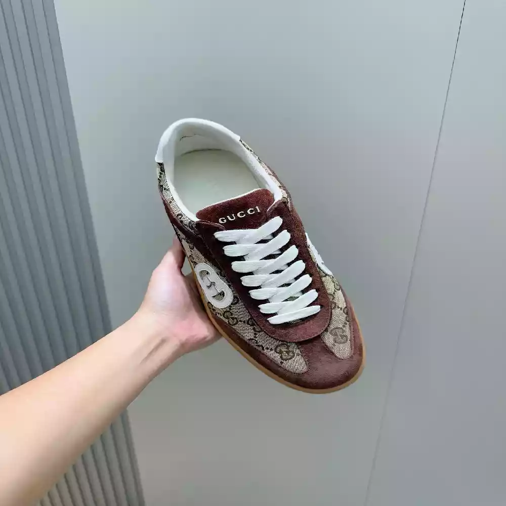 MEN’S G75 SNEAKER IN DARK BROWN SUEDE – GCC258