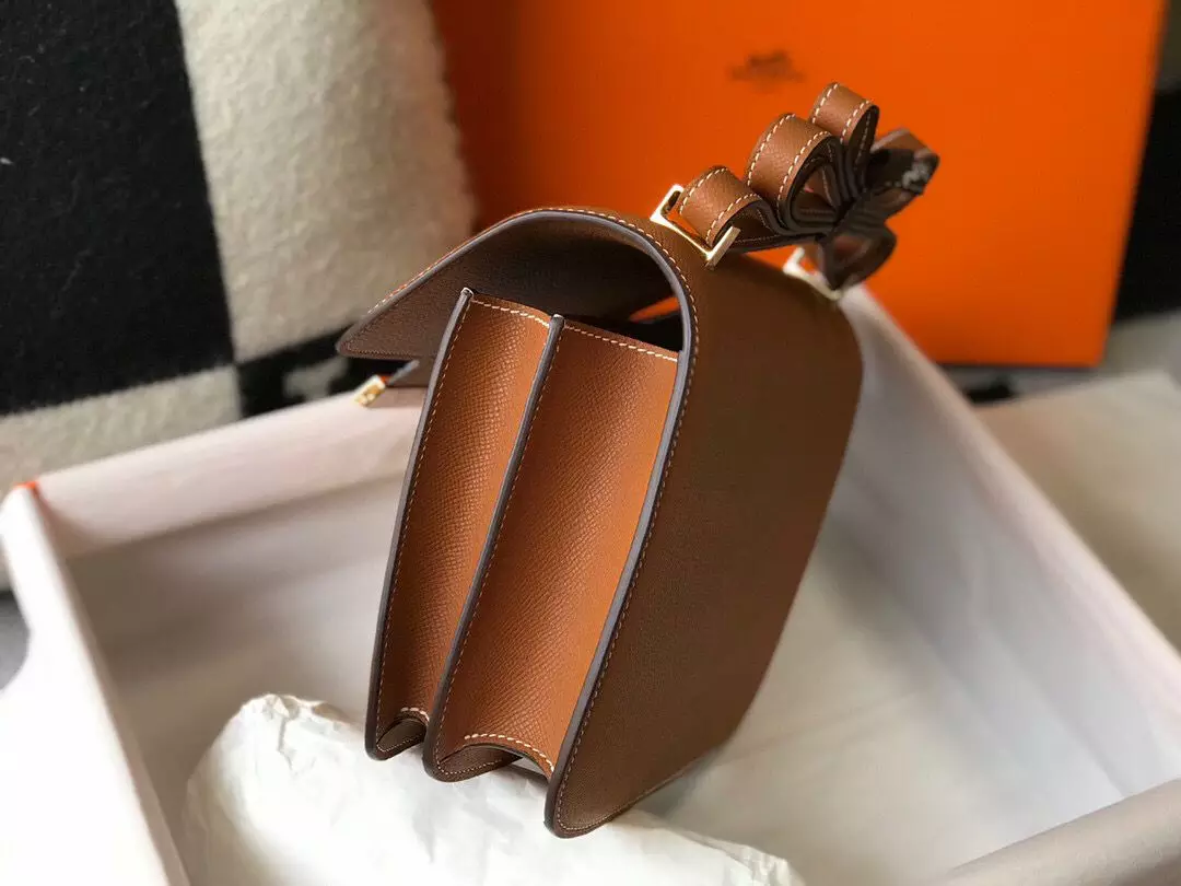 Hermes Brown Constance MM 24cm Epsom Leather Bag – HW037