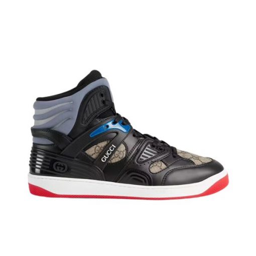 MEN’S GUCCI BASKET SNEAKER IN BLACK DEMETRA – GCC002