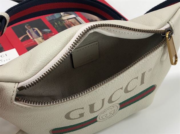 GUCCI LOGO-PRINT LEATHER BELT BAG – BG010