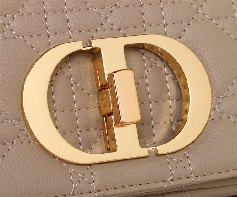 DIOR SMALL DIOR CARO BAG BEIGE SUPPLE CANNAGE CALFSKIN – DOB120