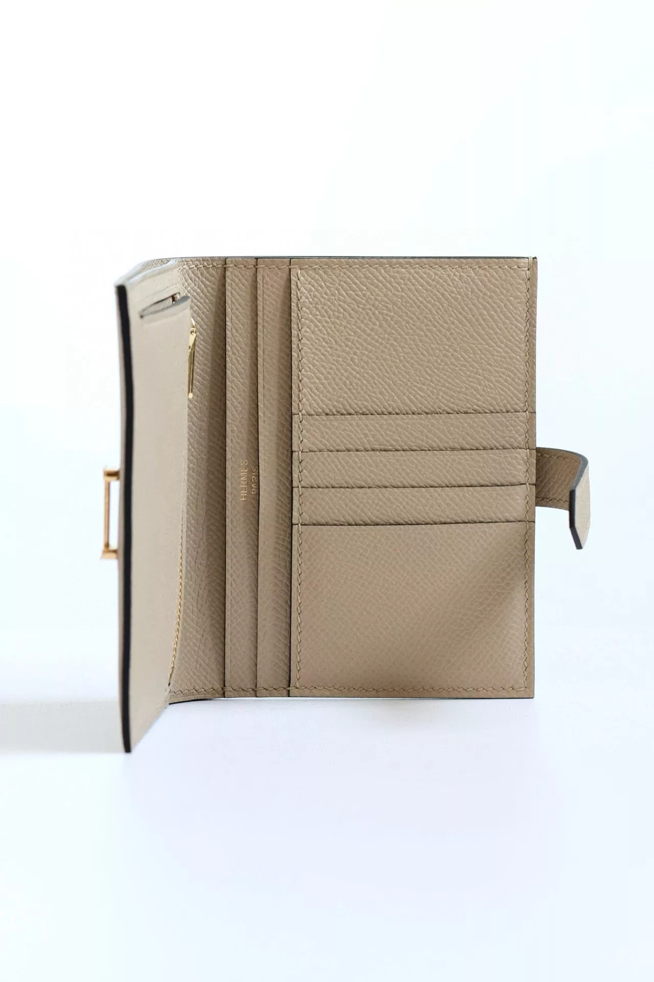 Hermes Bearn Compact Handmade Wallet in Trench Epsom Calfskin – HW138