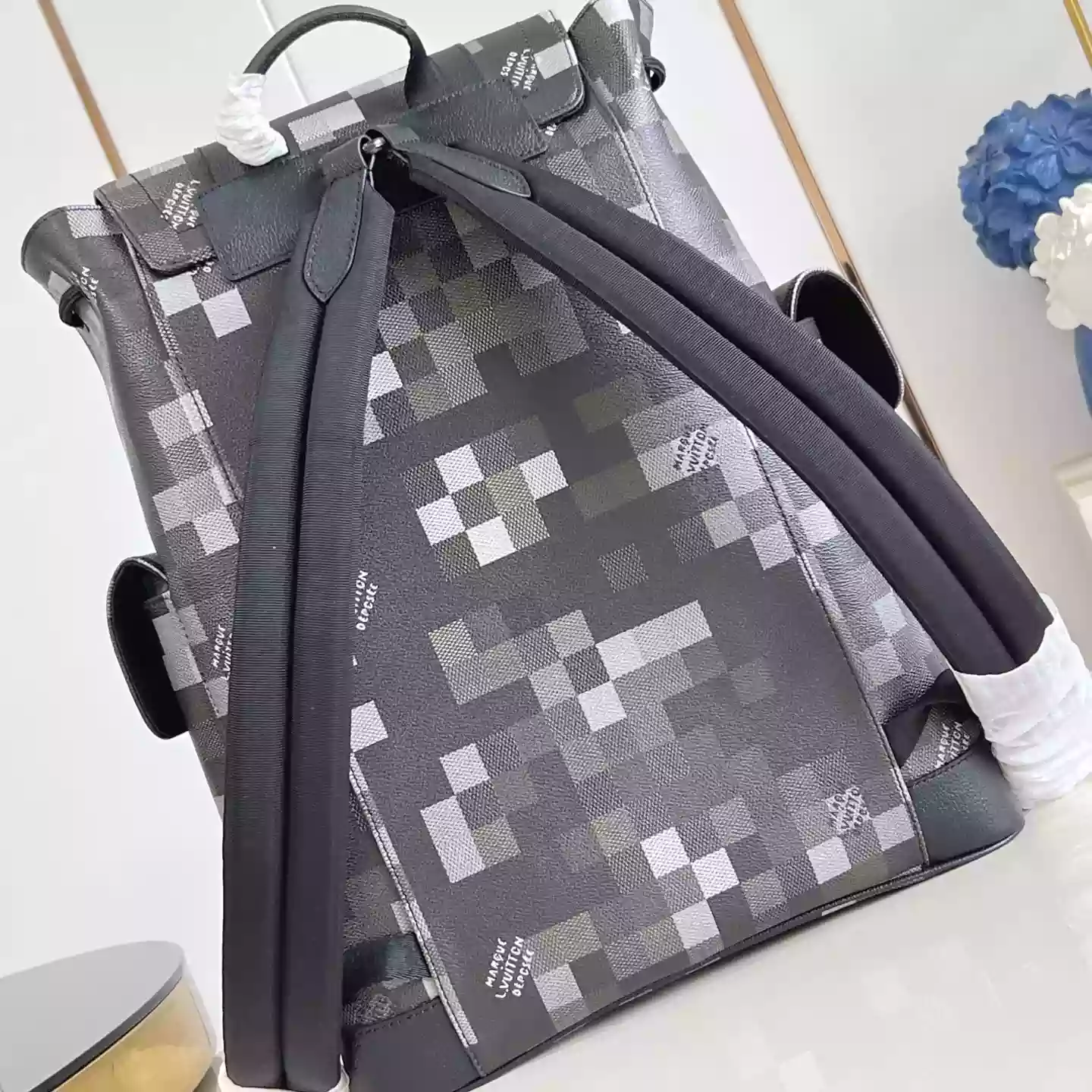 CHRISTOPHER MM BACKPACK BLACK DAMOFLAGE BLACK CANVAS M14952 – LW334