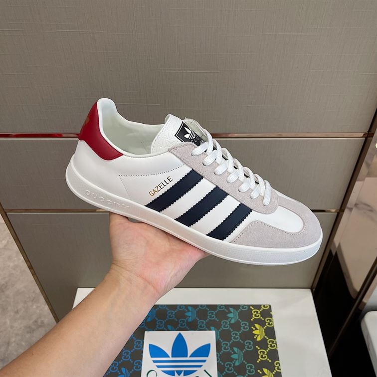 GUCCI X ADIDAS GAZELLE LOW-TOP SNEAKERS IN WHITE – GCC030