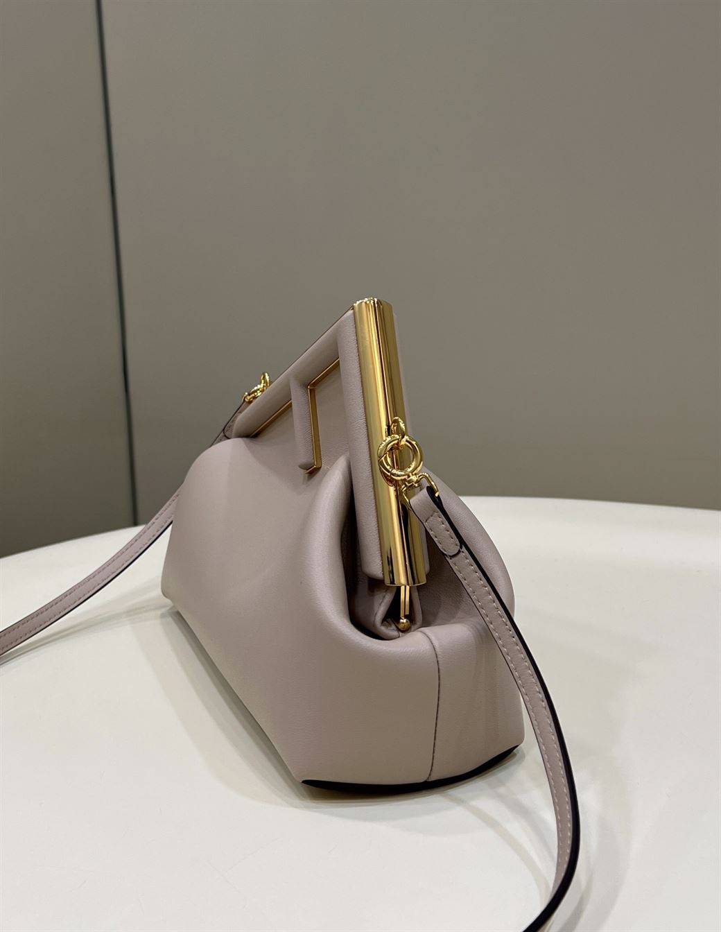 FENDI FIRST SMALL DOVE GREY LEATHER BAG – F050