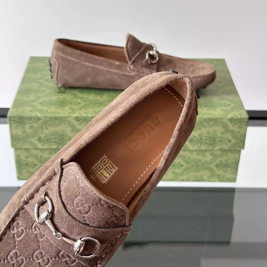 MEN’S DRIVER WITH HORSEBIT IN DARK BROWN – GL095