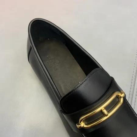 Hermes Men’s Colette Loafers In Black Calfskin – HM044