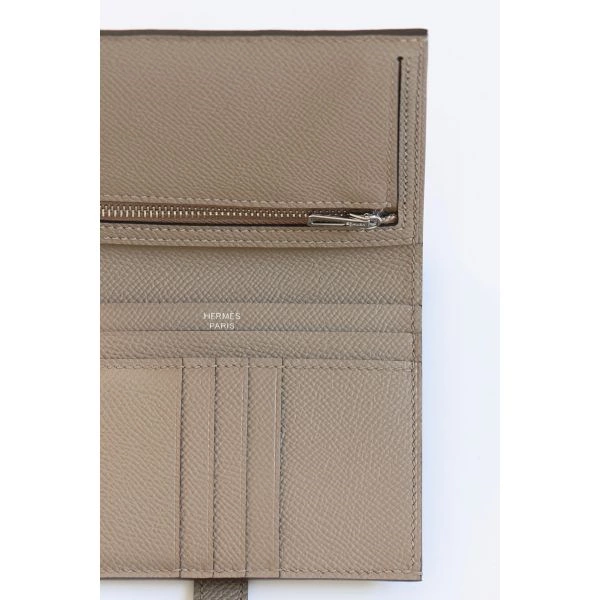 Hermes Bearn Compact Handmade Wallet in Gris Asphalt Epsom Calfskin – HW153