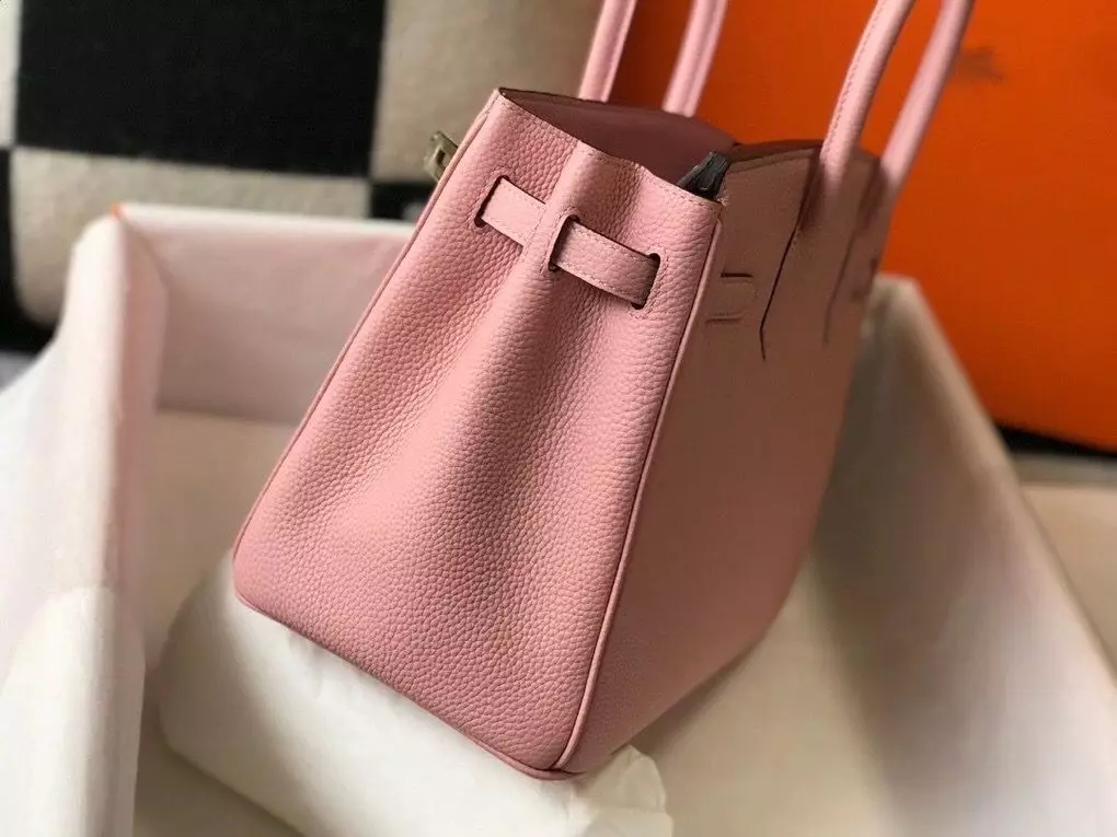 Hermes Birkin 30cm Bag In Pink Clemence Leather GHW – HW026