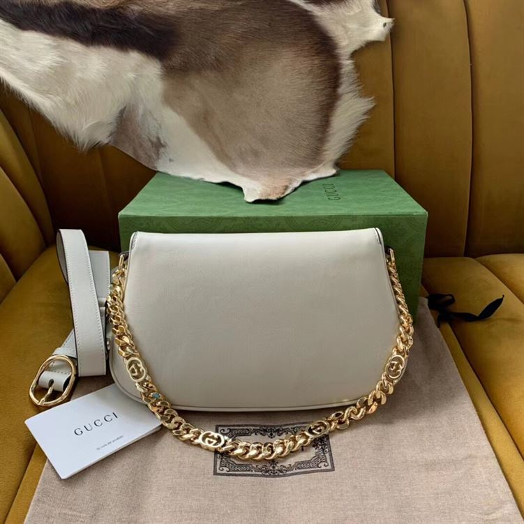 GUCCI BLONDIE SHOULDER BAG IN WHITE LEATHER – GB79