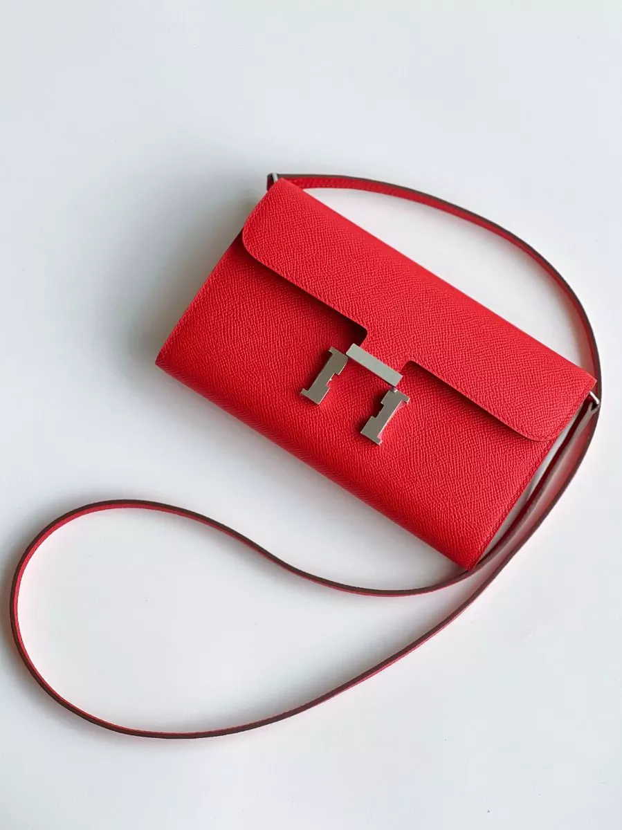 Hermes Constance To Go Wallet in Red Epsom Calfskin – HW180