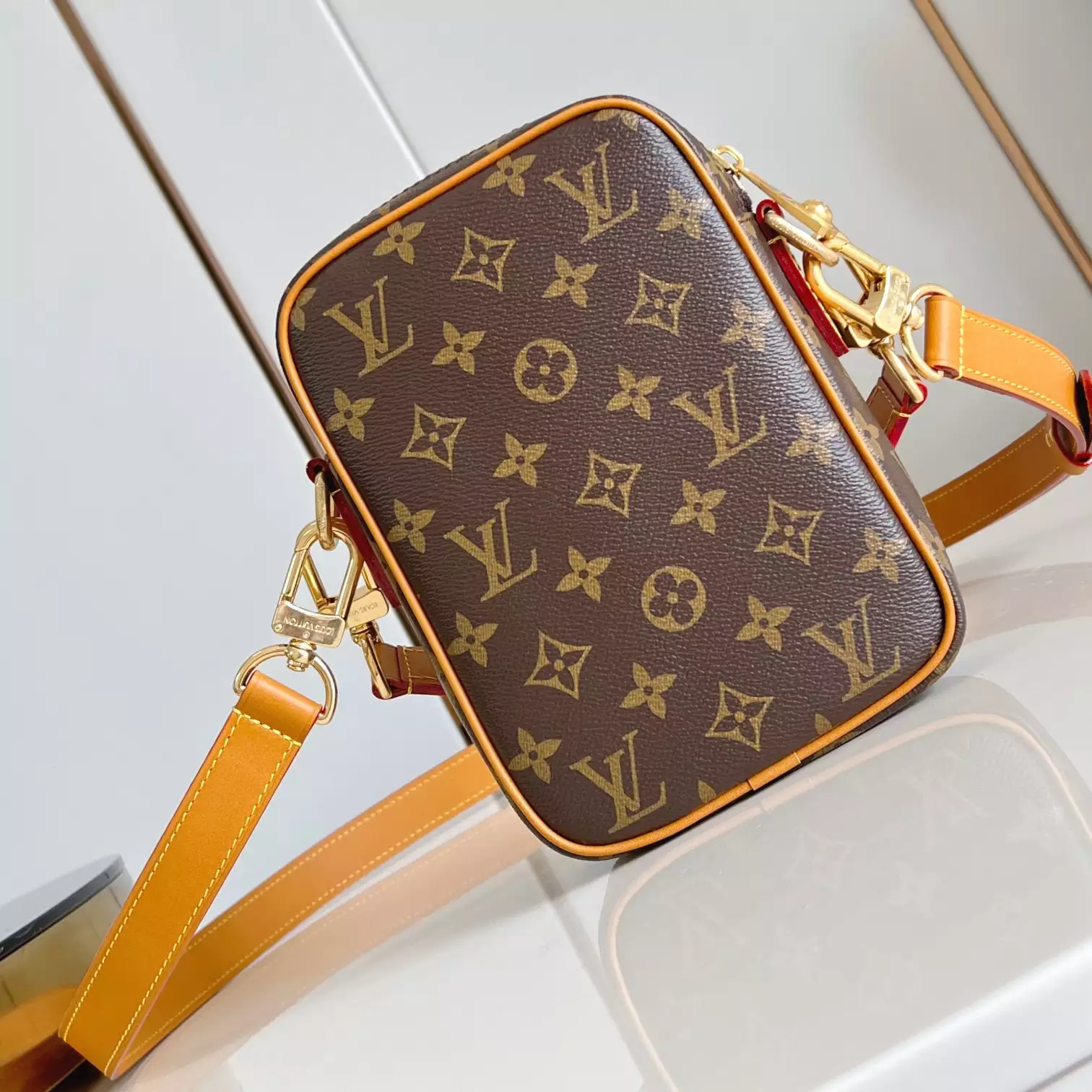 DANUBE CROSSBODY BAG BROWN MONOGRAM CANVAS M14013 – LW283