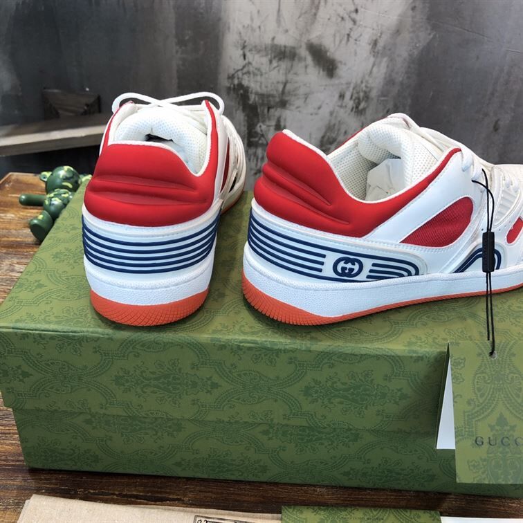 GUCCI BASKET SNEAKERS IN WHITE AND RED – GCC031